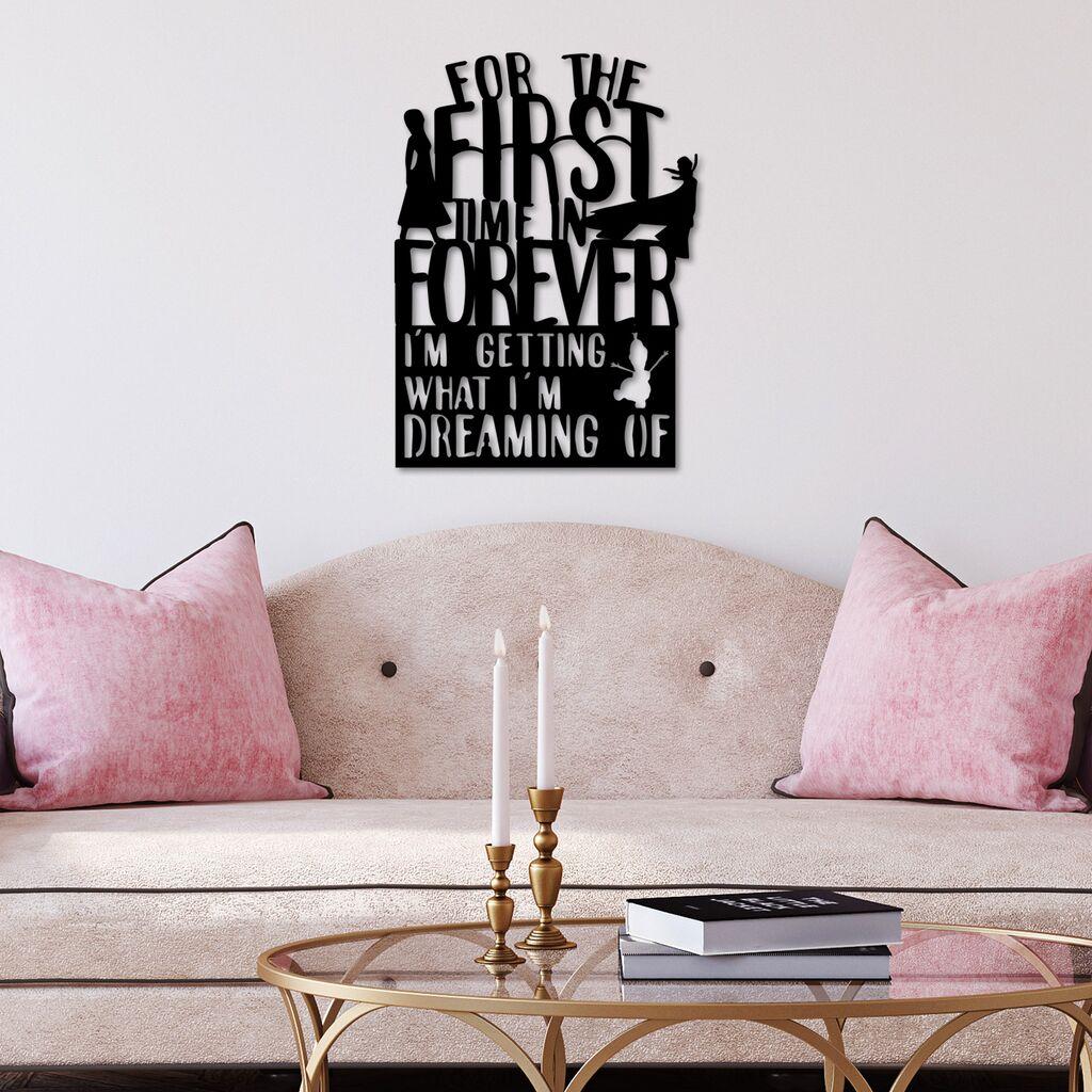 Wallity dzидна декорација Прв пат засекогаш, 40 x 54 см, црна