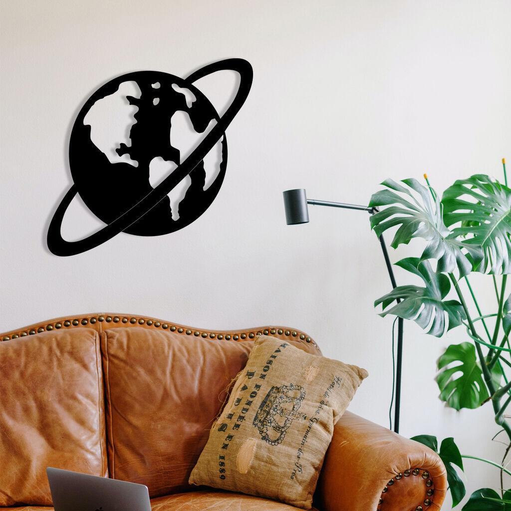 Wallity dzидна декорација Планета - M122, 70 x 67 см, црна