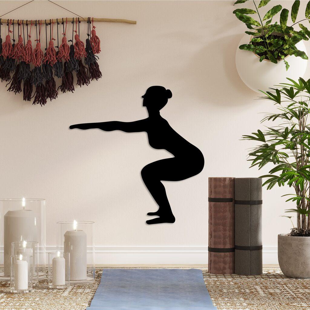 Wallity декорација за dzид Јога 27, 54 x 55 см, црна
