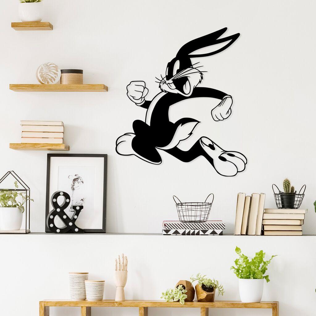 Wallity декорација за dzид Bugs Bunny 2, 62 x 70 см, црна