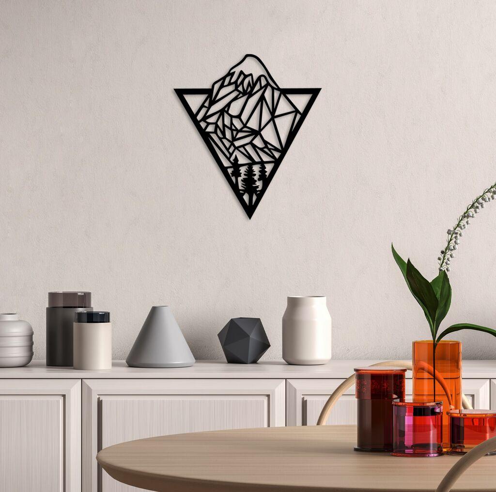 Wallity dzидна декорација Mountain 16, 51 x 57 см, црна