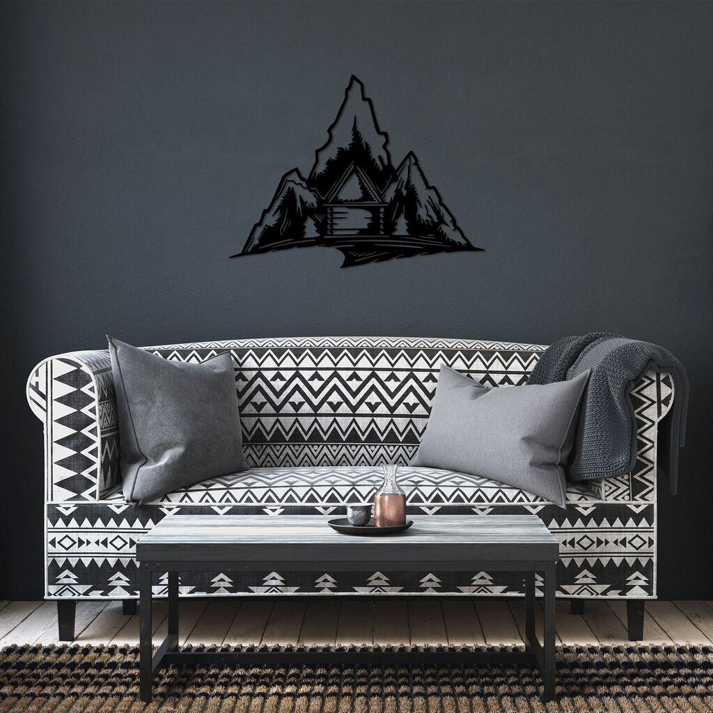 Wallity dzидна декорација Еверест, 52 x 70 см, црна