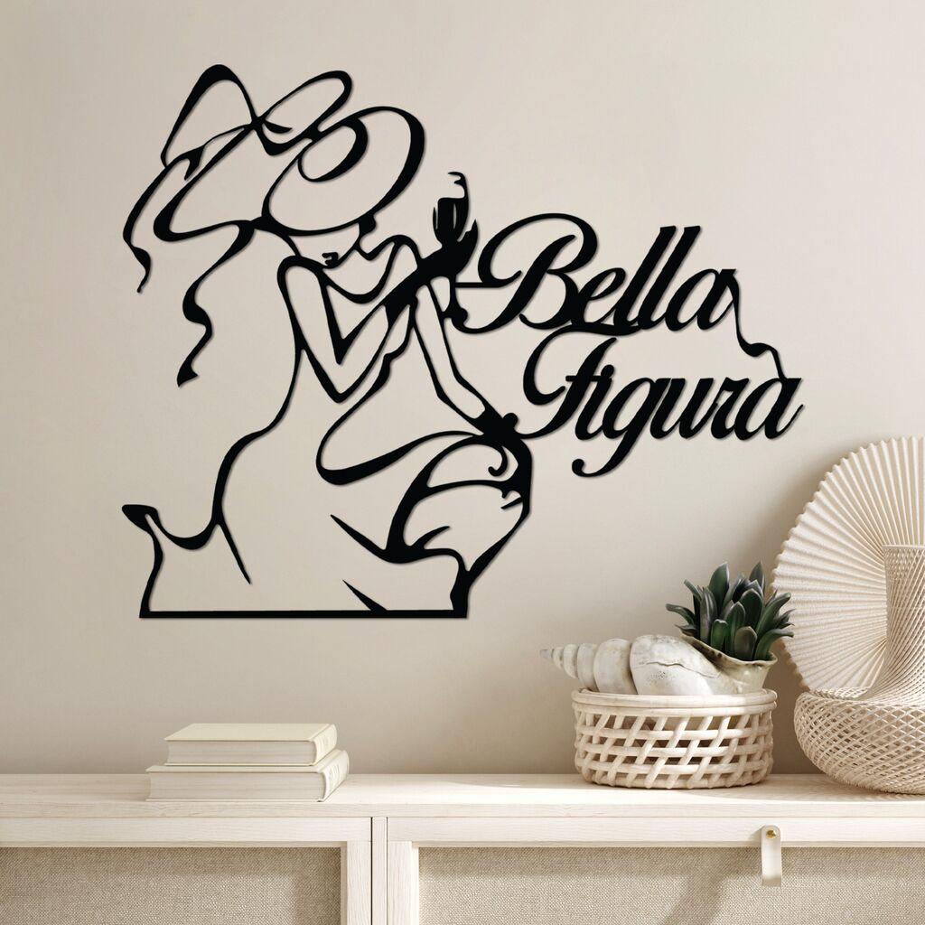 Wallity dzидна декорација Bella Figura 4, 56 x 46 см, црна