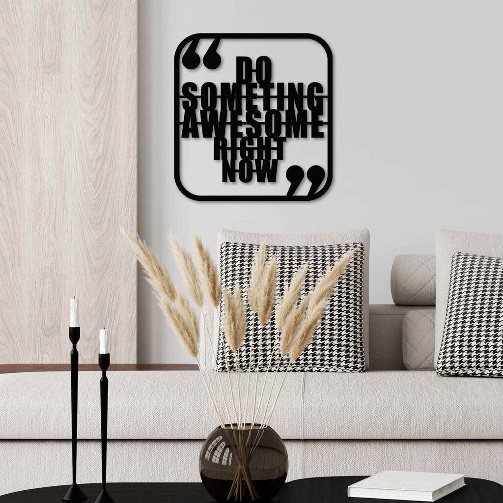 Wallity декорација за dzид Awesome Right, 50 x 50 см, црна