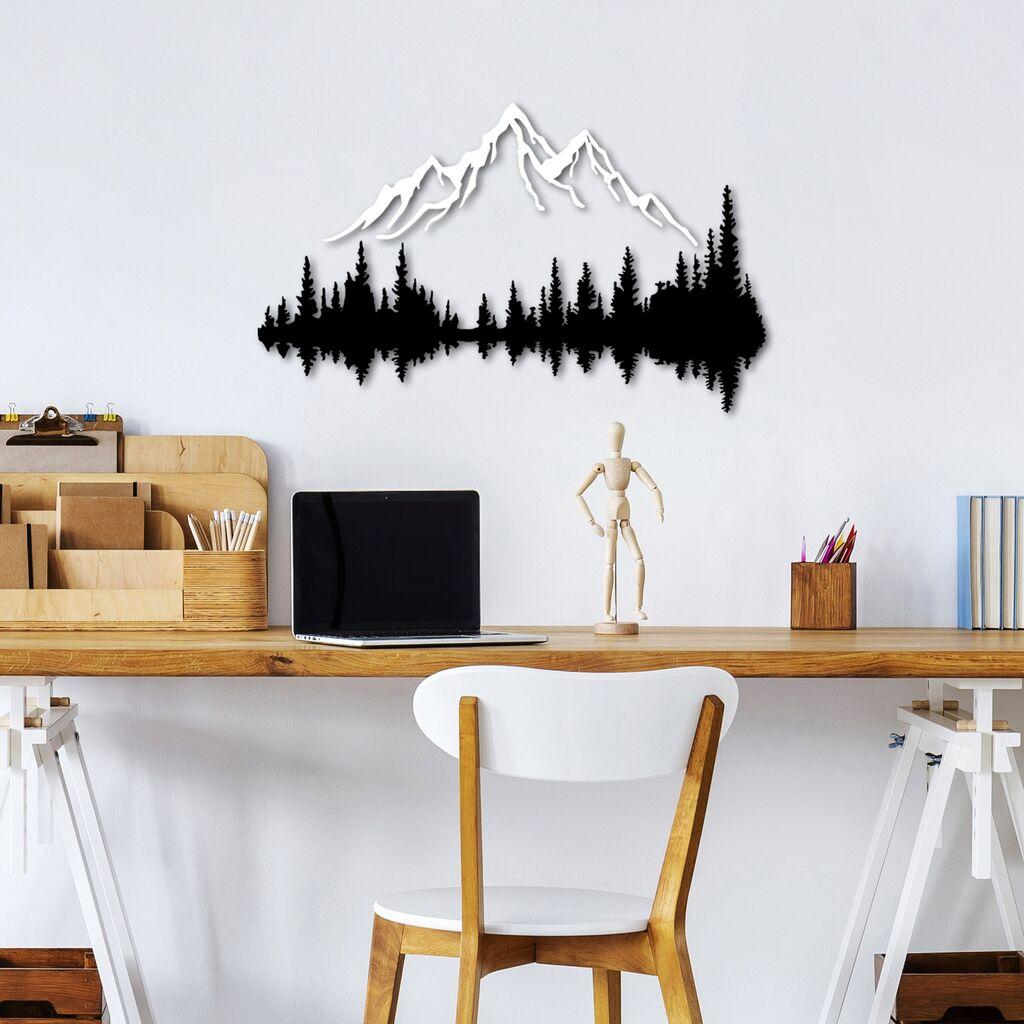 Wallity декорација за dzид Природа и планина - 8, 70 x 43 см, црна