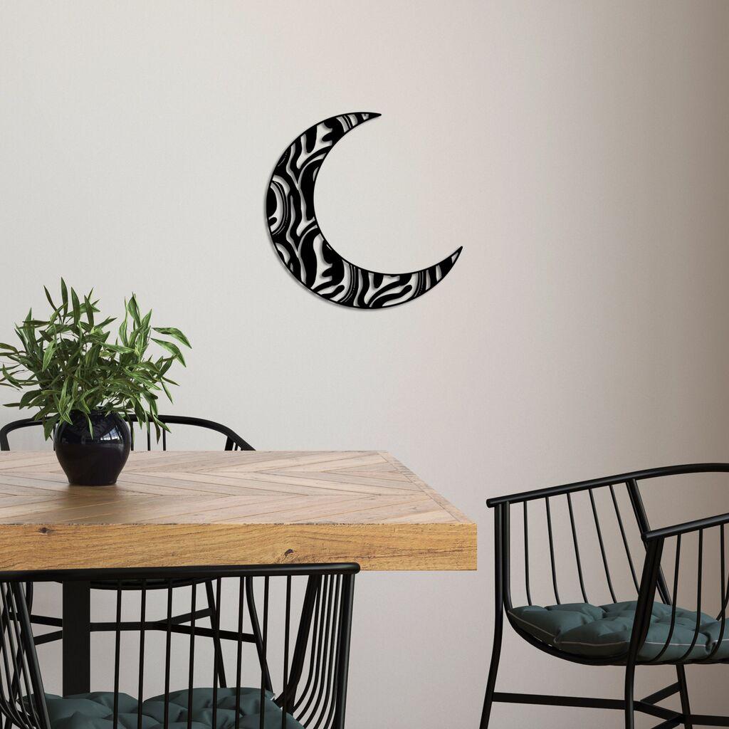 Wallity декорација за dzид полумесечина 4, 49 x 49 см, црна