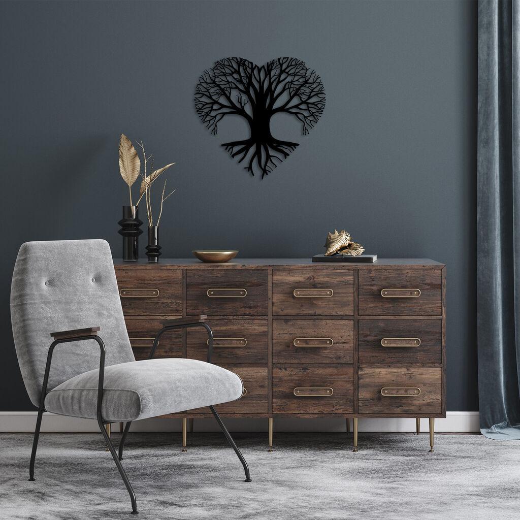 Wallity dzидна декорација „Елка на љубовта" - 264, 50 x 54 см, црна