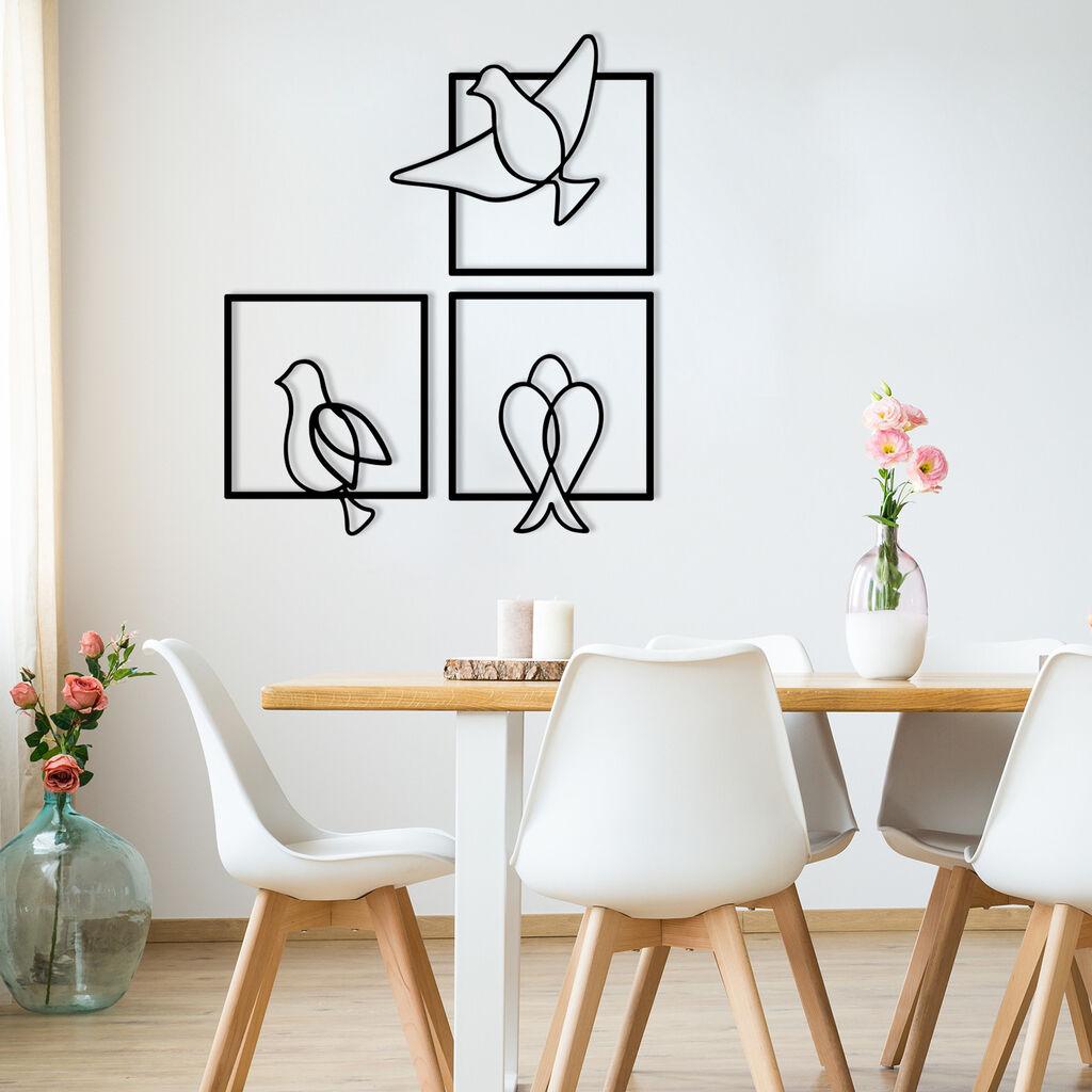 Wallity dzидна декорација Bonita, 44 x 51 см, црна