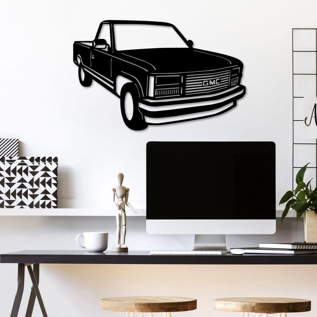 Wallity декорација за dzид GMC Sierra 1990, 60 x 39 см, црна
