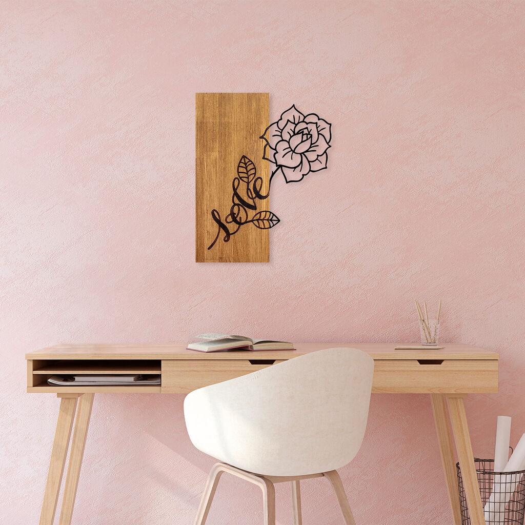 Wallity декорација за dzид Rose Love - 370, 47 x 58 см, кафеава