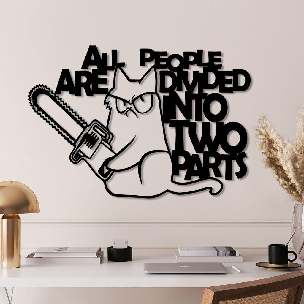 Wallity dzидна декорација во два дела, 47 x 68 см, црна