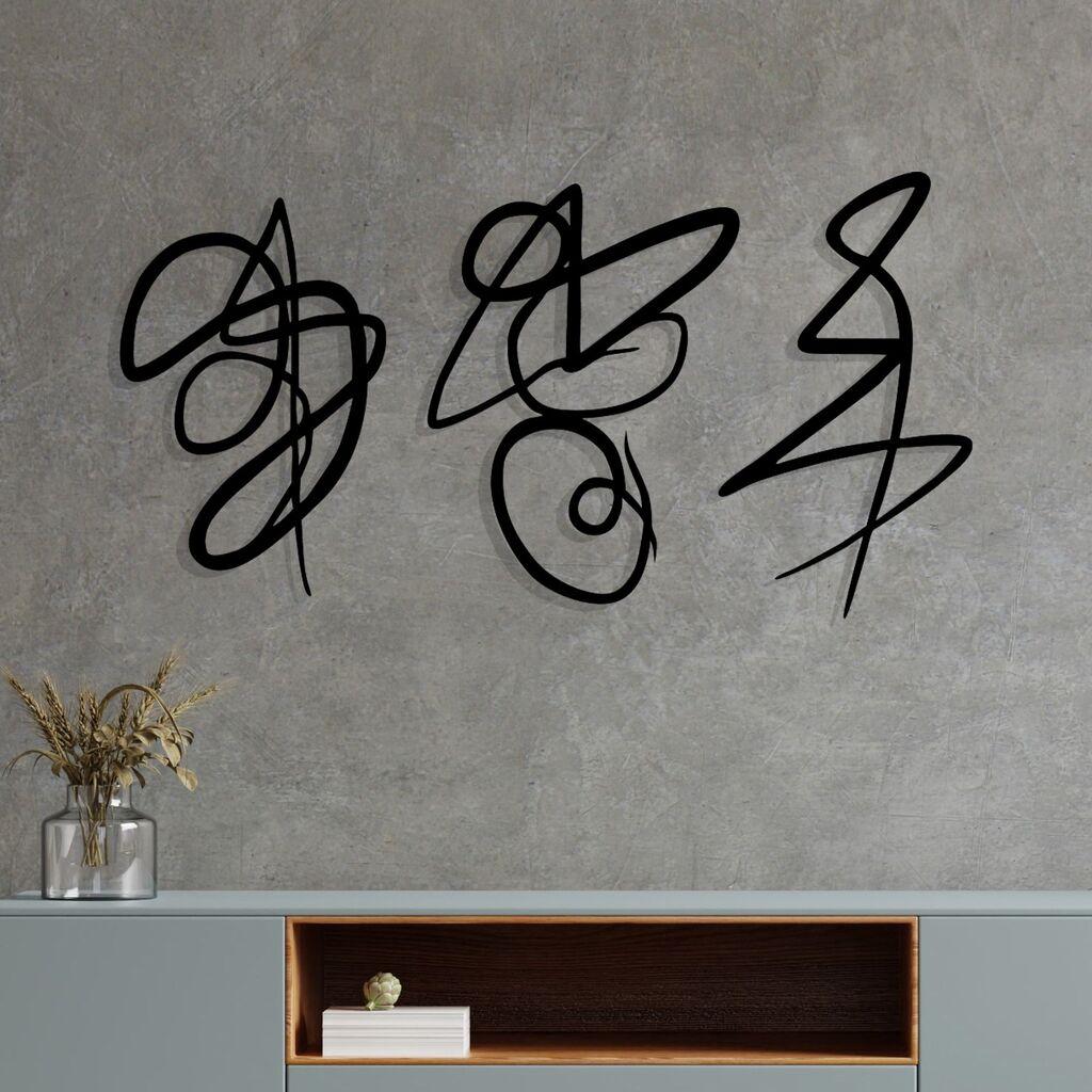 Wallity декорација за dzид Трамонто, 90 x 54 см, црна