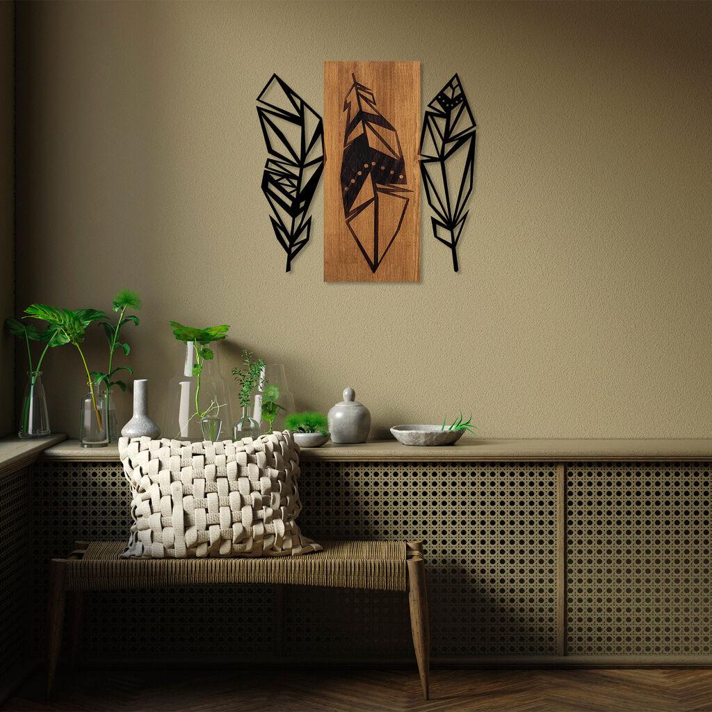 Wallity декорација за dzид Листови 2, 58 x 59 см, кафеава