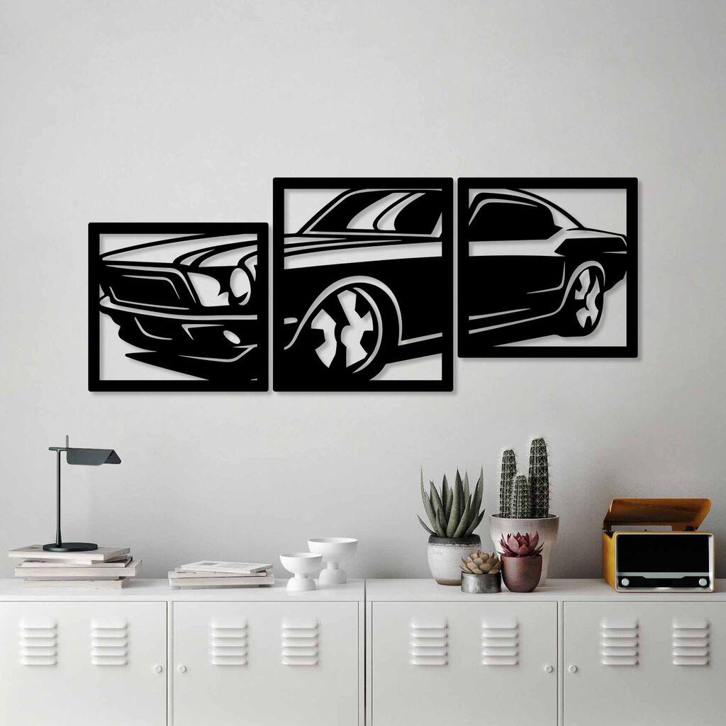 Wallity декорација за dzид Must Trio B, 40 x 40 см, црна