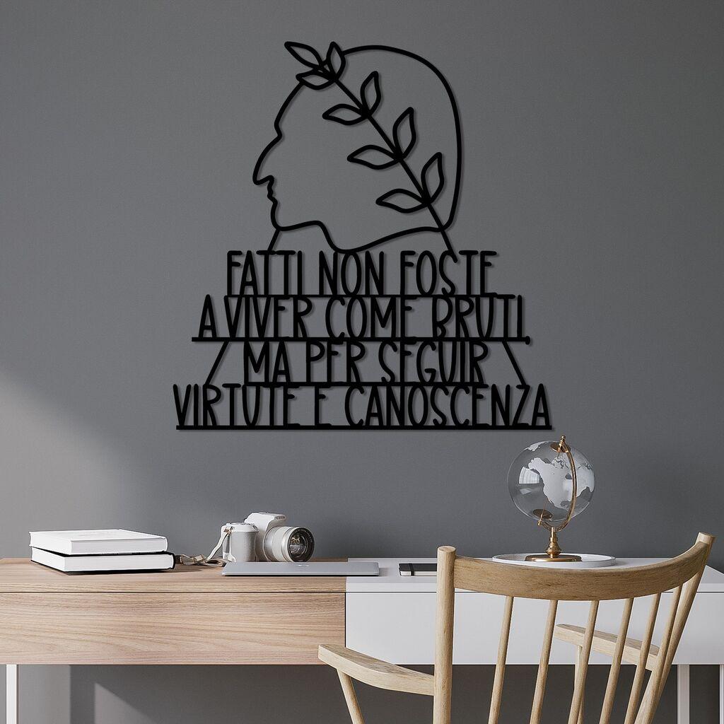 Wallity декорација за dzид Fatti Non Foste 1, 55 x 56 см, црна