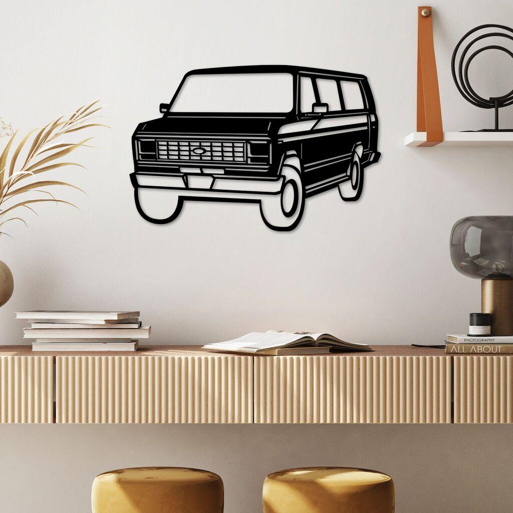 Wallity декорација за dzид FORD Club Wagon Old Van, 60 x 40 cm, црна