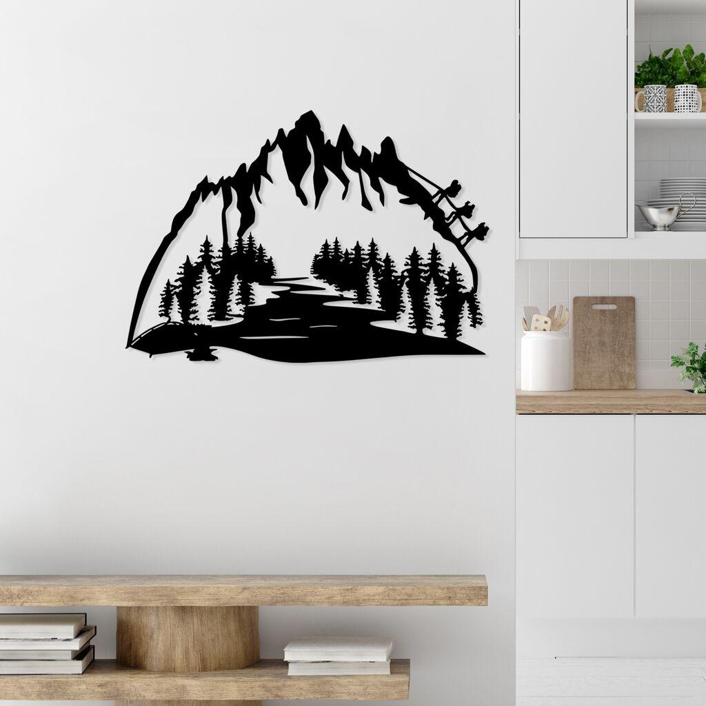 Wallity декорација за dzид Парквеј, 48 x 70 см, црна