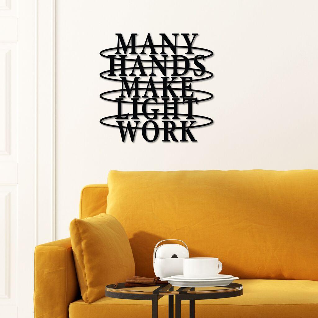 Wallity декорација за dzид Раце за работа, 38 x 37 см, црна