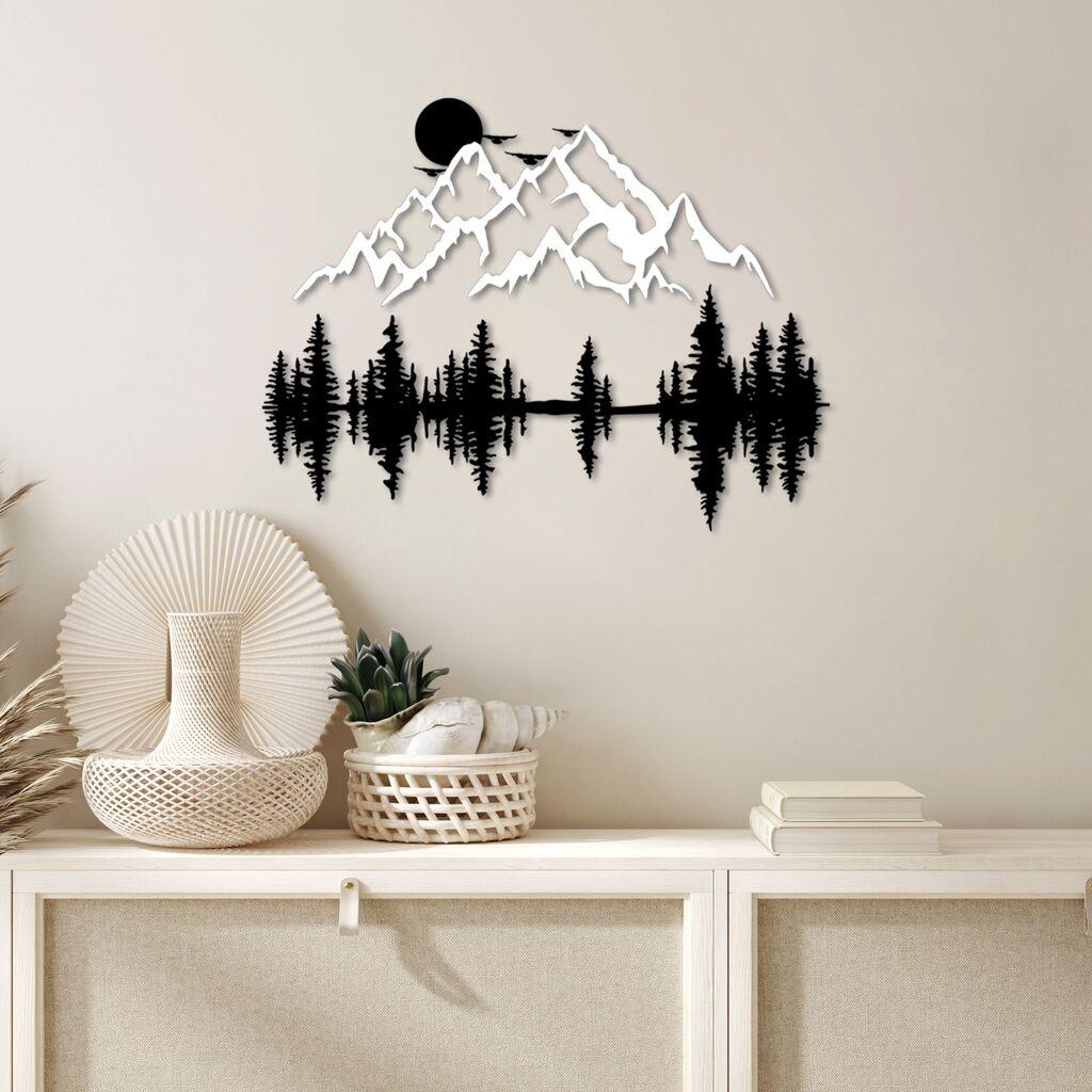 Wallity декорација за dzид Природа и планина - 14, 70 x 53 см, црна