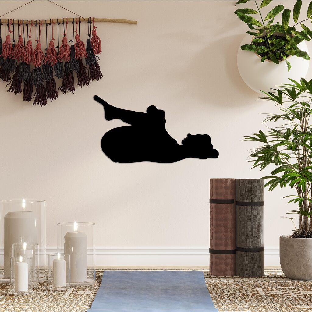 Wallity декорација за dzид Јога 8, 60 x 33 см, црна