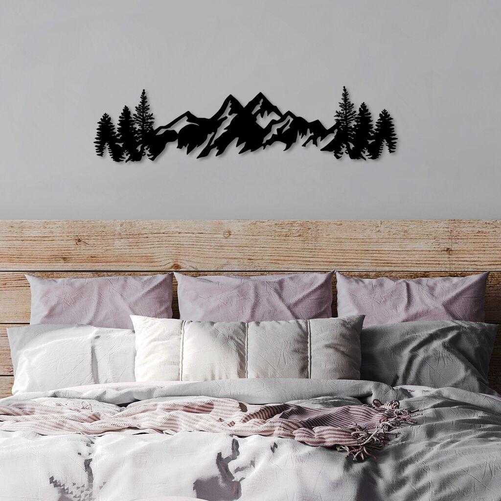 Wallity декорација за dzид Mountain View - 3, 70 x 18 см, црна