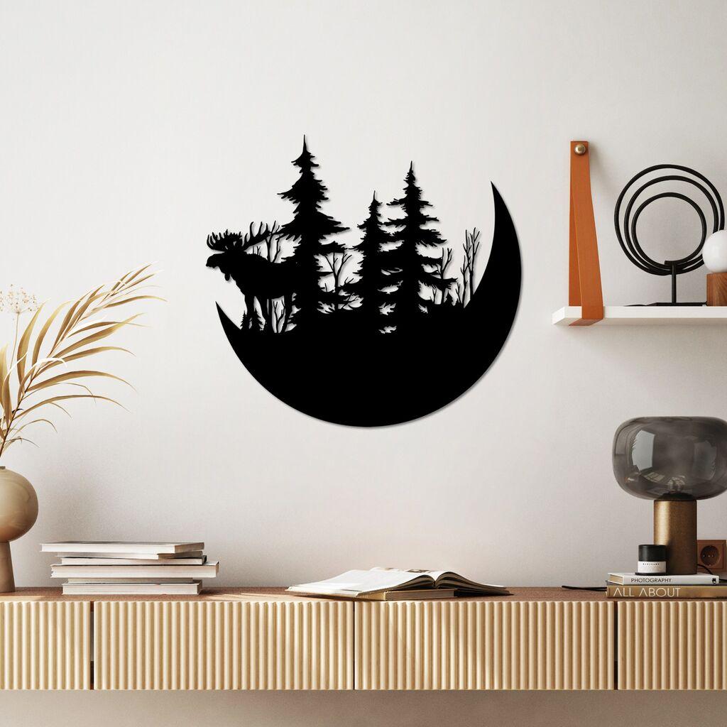 Wallity декорација за dzид The ​​Wild Nature 2 - M, 50 x 46 см, црна