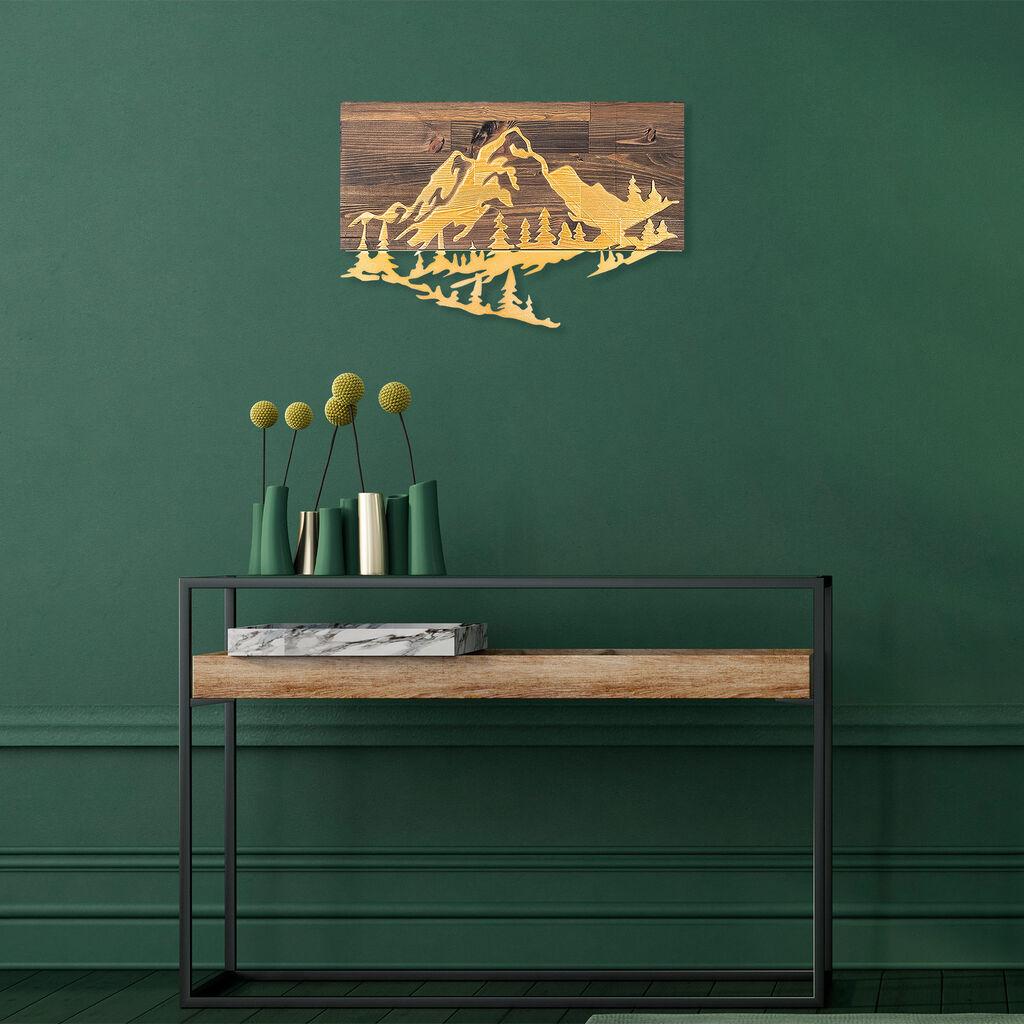 Wallity декорација за dzид Mountain v2, 38 x 58 см, златни бои