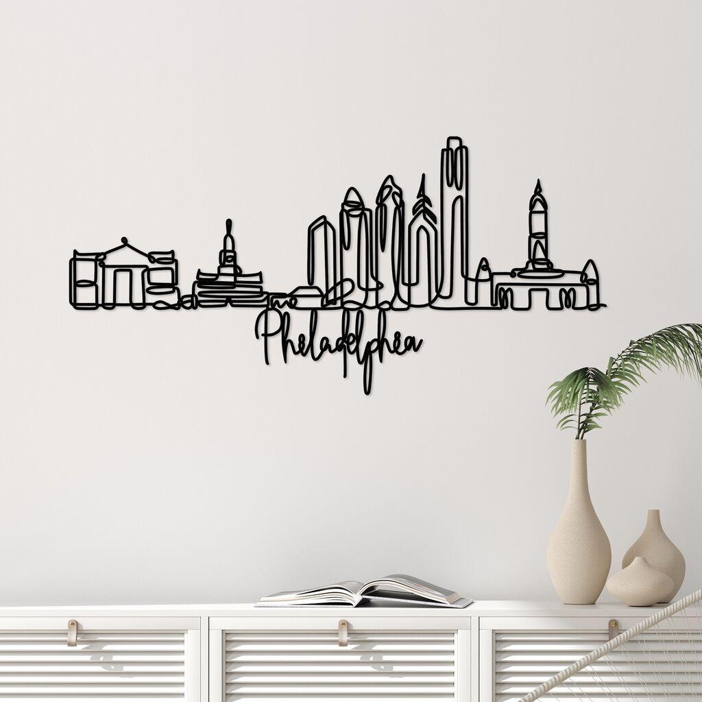 Wallity декорација за dzид Филаделфија, 120 x 57 x 1,5 см, црна