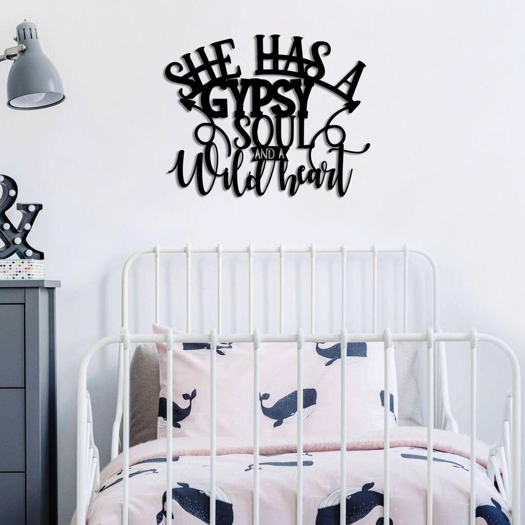 Wallity декорација за dzид „Џипси Соул", 55 x 43 см, црна