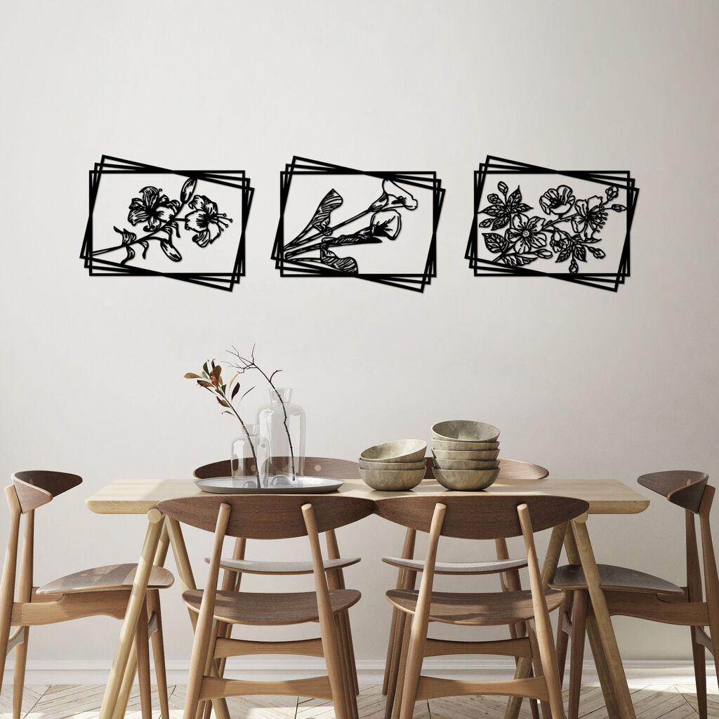 Wallity dzидна декорација Цвеќиња 2 - 514, 47 x 60 см, црна