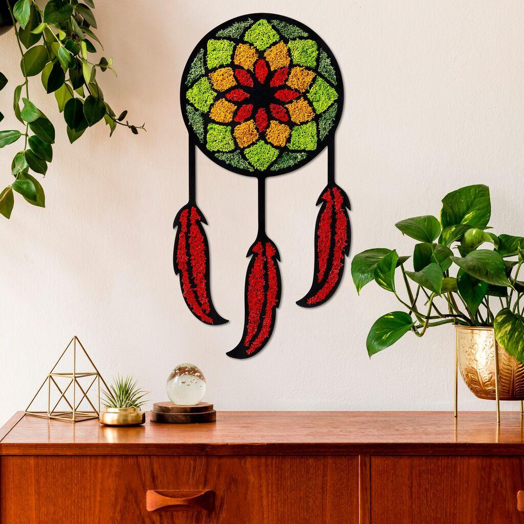 Wallity dzидна декорација Мос - Сон, 60 x 31 см, светло зелена