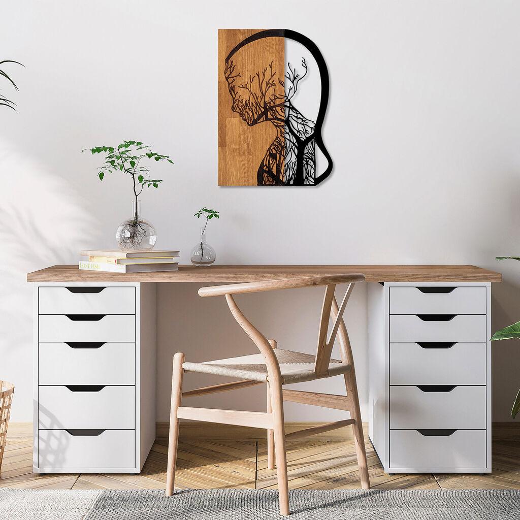 Wallity декорација за dzид „Ерка" за жена, 43 x 58 см, кафеава