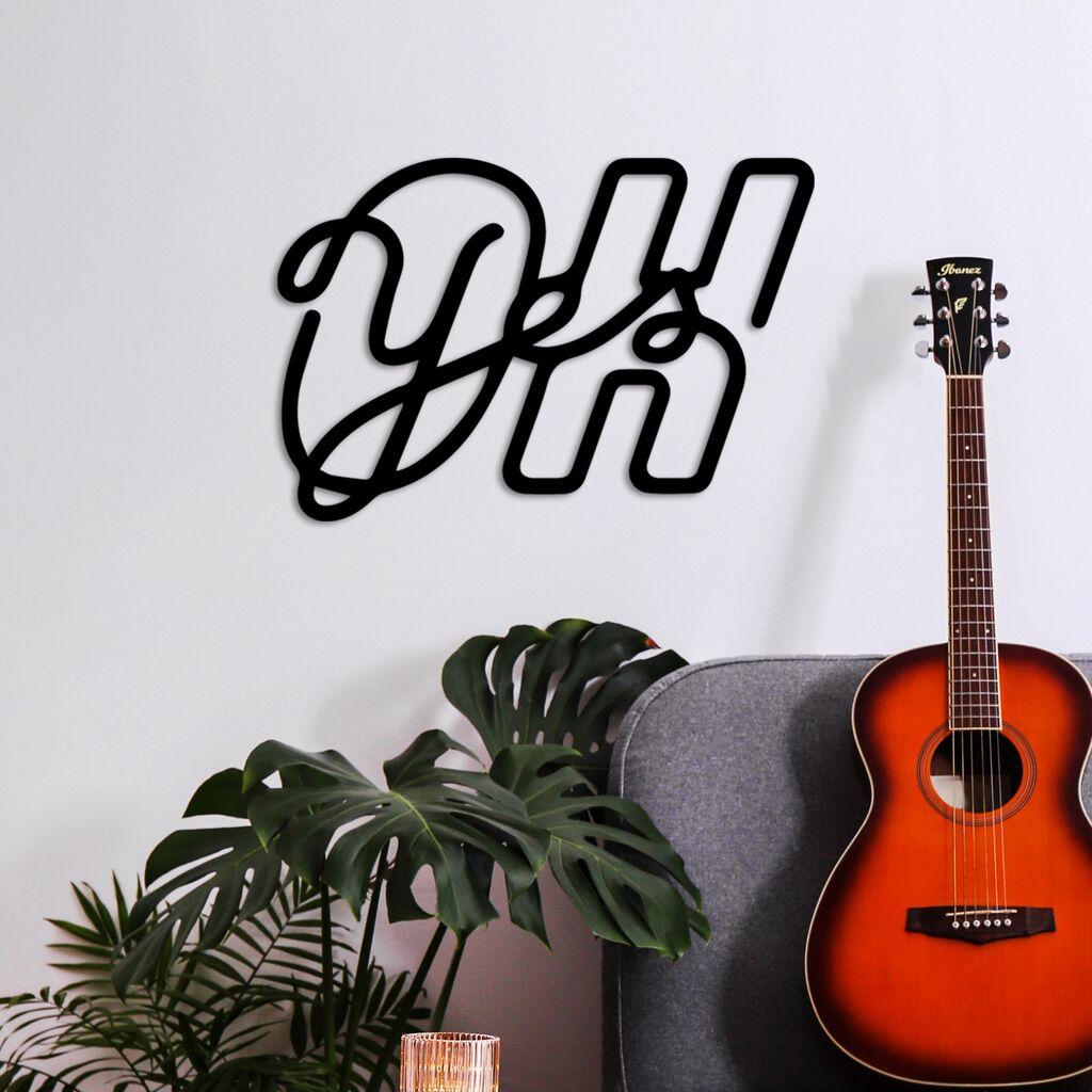 Wallity декорација за dzид Oh Yes, 61 x 41 см, црна