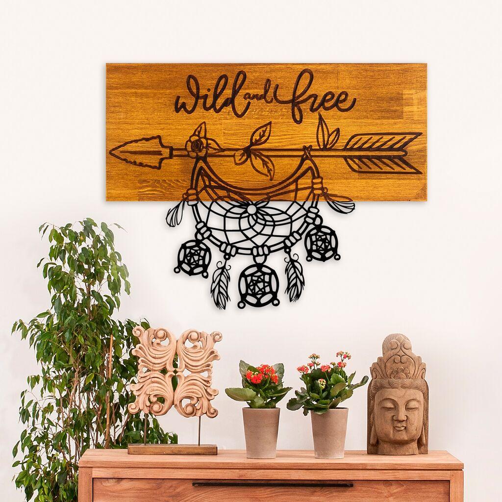 Wallity декорација за dzид Wild and Free, 58 x 45 x 3 см, кафеава