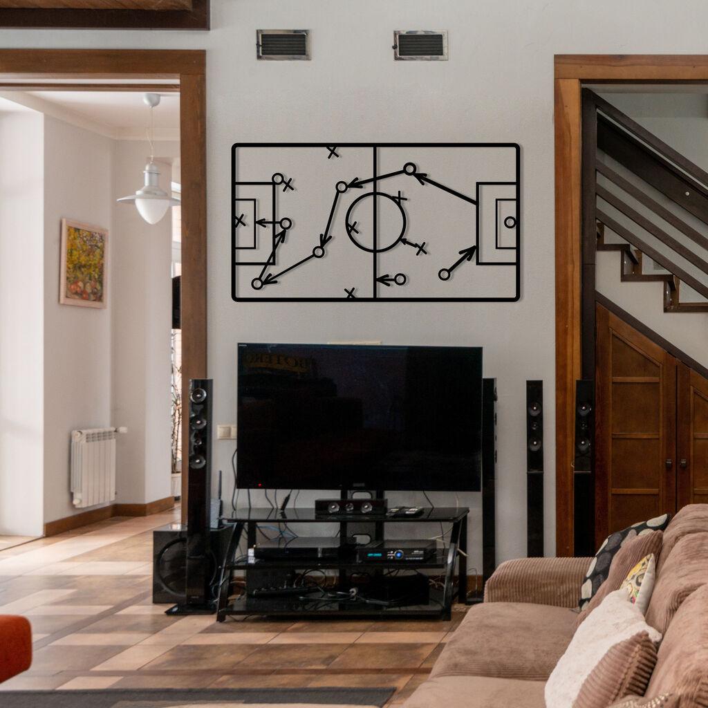 Wallity декорација за dzид Tactic - M117, 68 x 38 см, црна