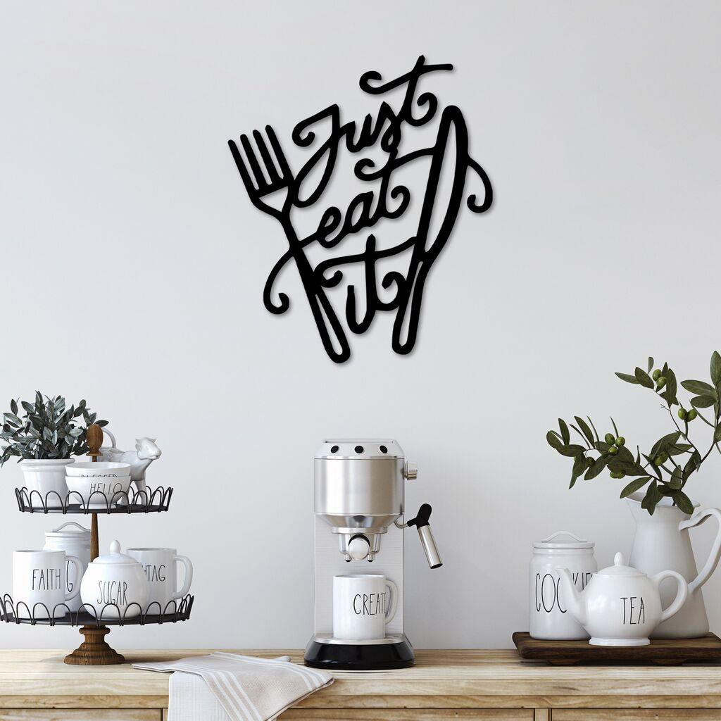 Wallity декорација за dzид Just Eat It, 43 x 50 см, црна