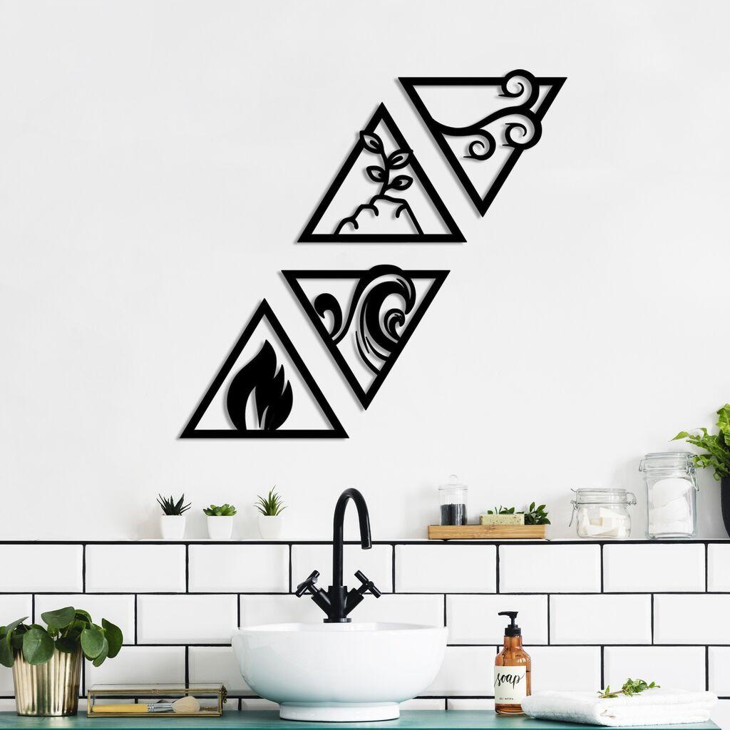 Wallity декорација за dzид за елементи, 30 x 25 см, црна