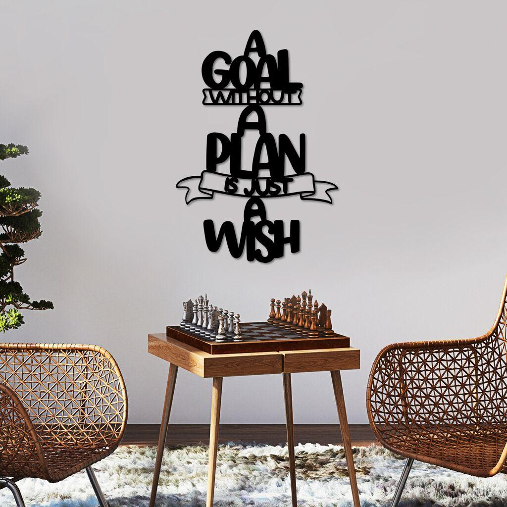 Wallity декорација за dzид План е само, 30 x 54 см, црна