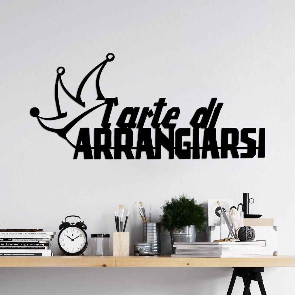 Wallity декорација за dzид Arrangiarsi 1, 60 x 27 см, црна