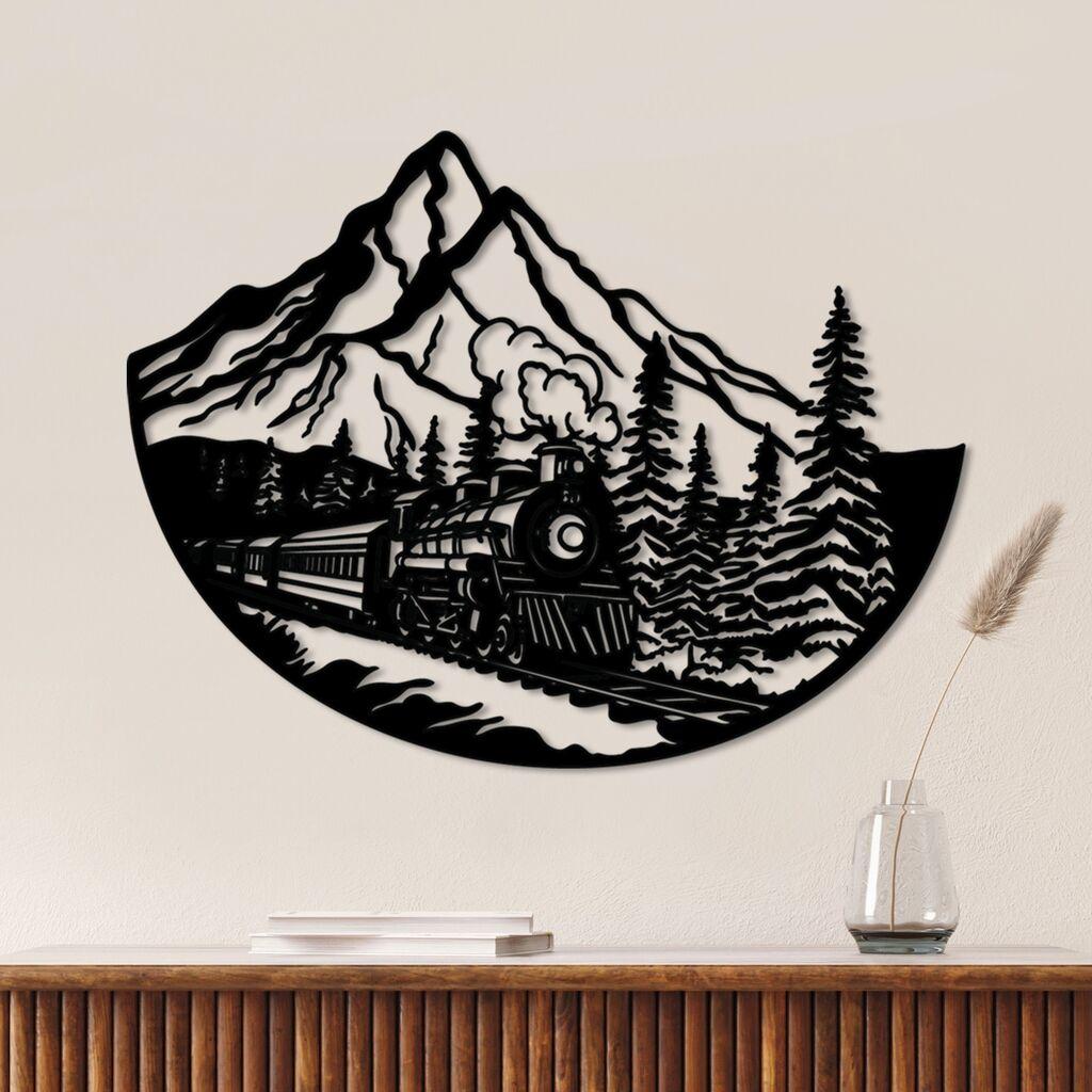 Wallity Воз за dzидна декорација, 55 x 73 см, црна