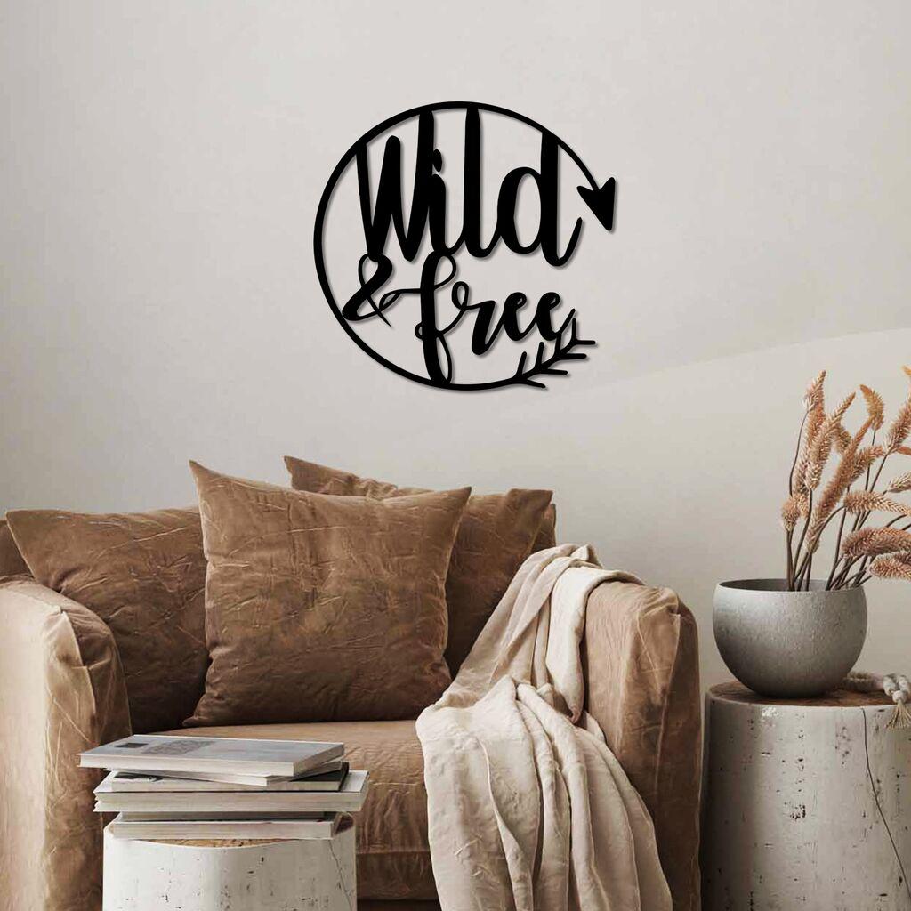 Wallity декорација за dzид Wild & Free, 50 x 50 см, црна