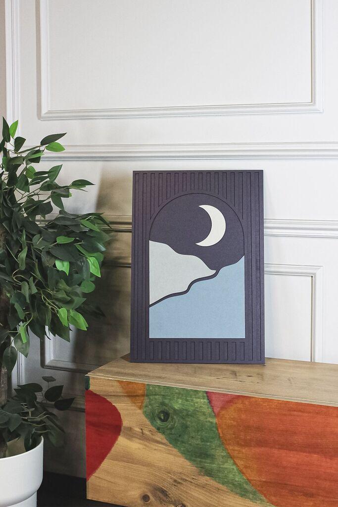 Wallity слика Ersy3Dmoon-2030, МДФ, 20x30x2 см