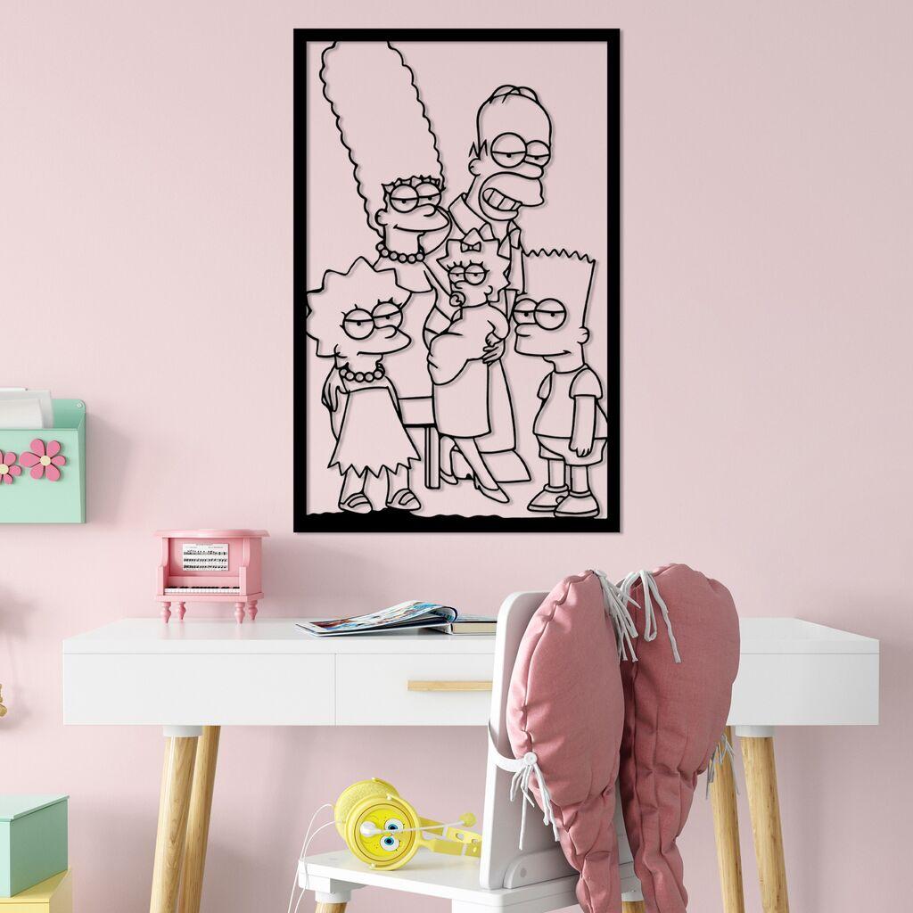 Wallity dzидна декорација Симпсон 6, 40 x 62 см, црна