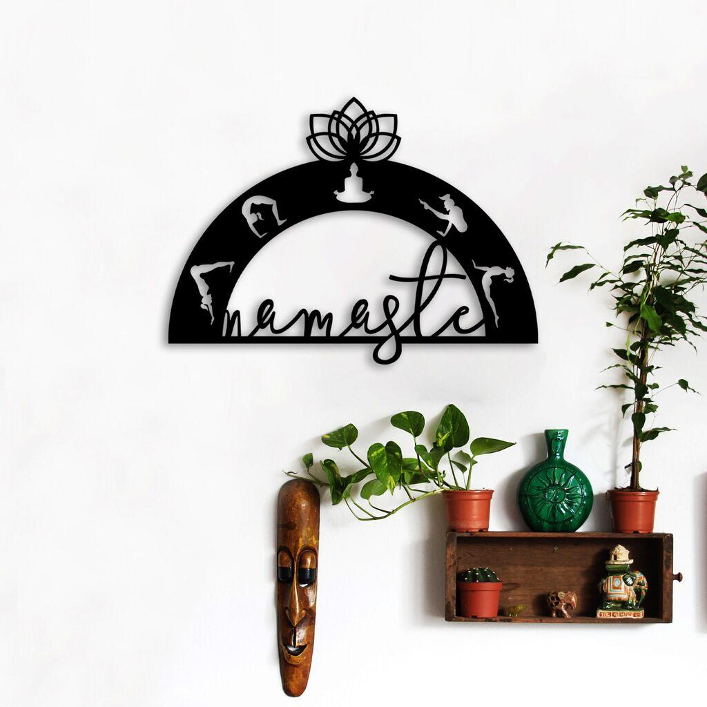 Wallity декорација за dzид Намасте, 50 x 36 см, црна