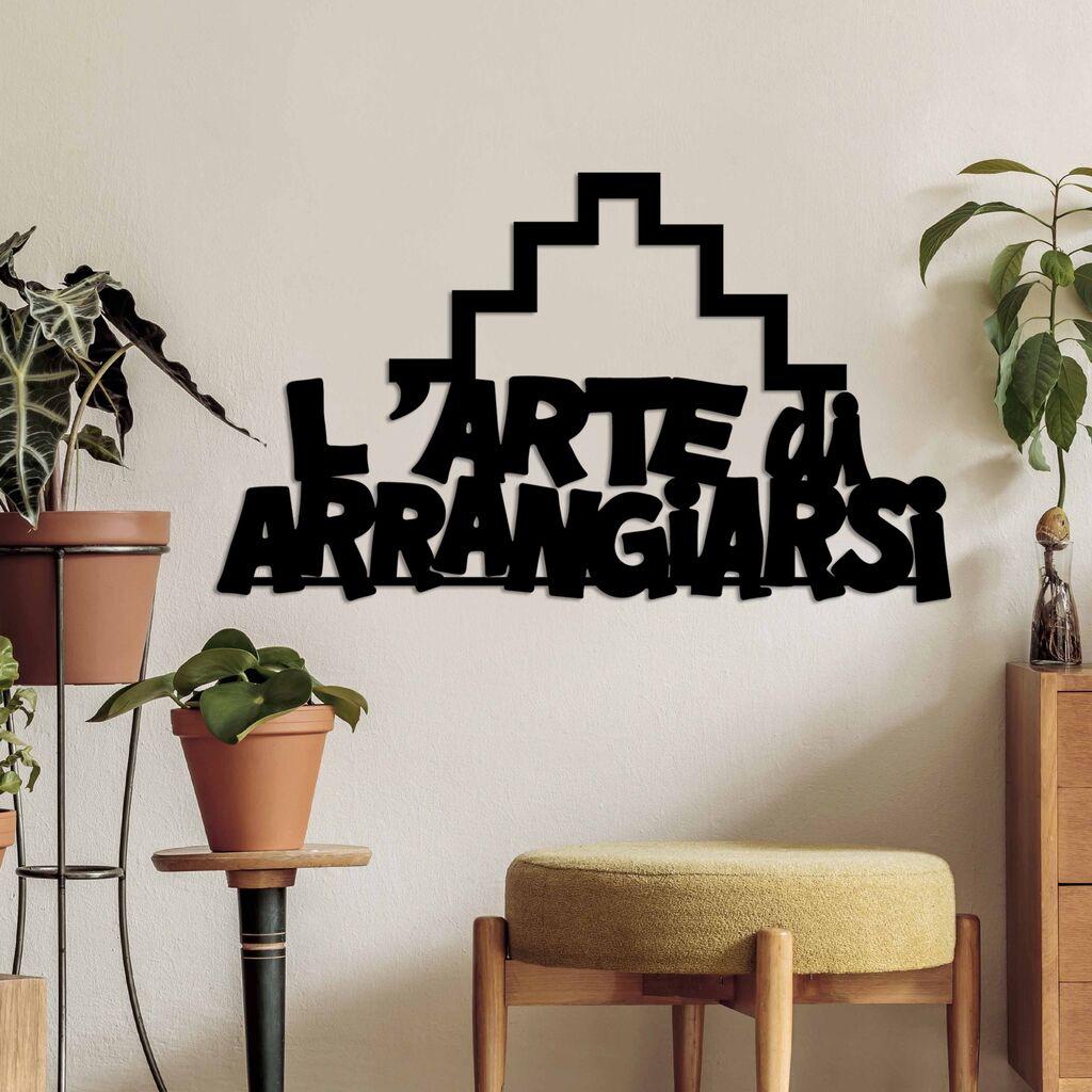 Wallity декорација за dzид Arrangiarsi 2, 60 x 35 см, црна