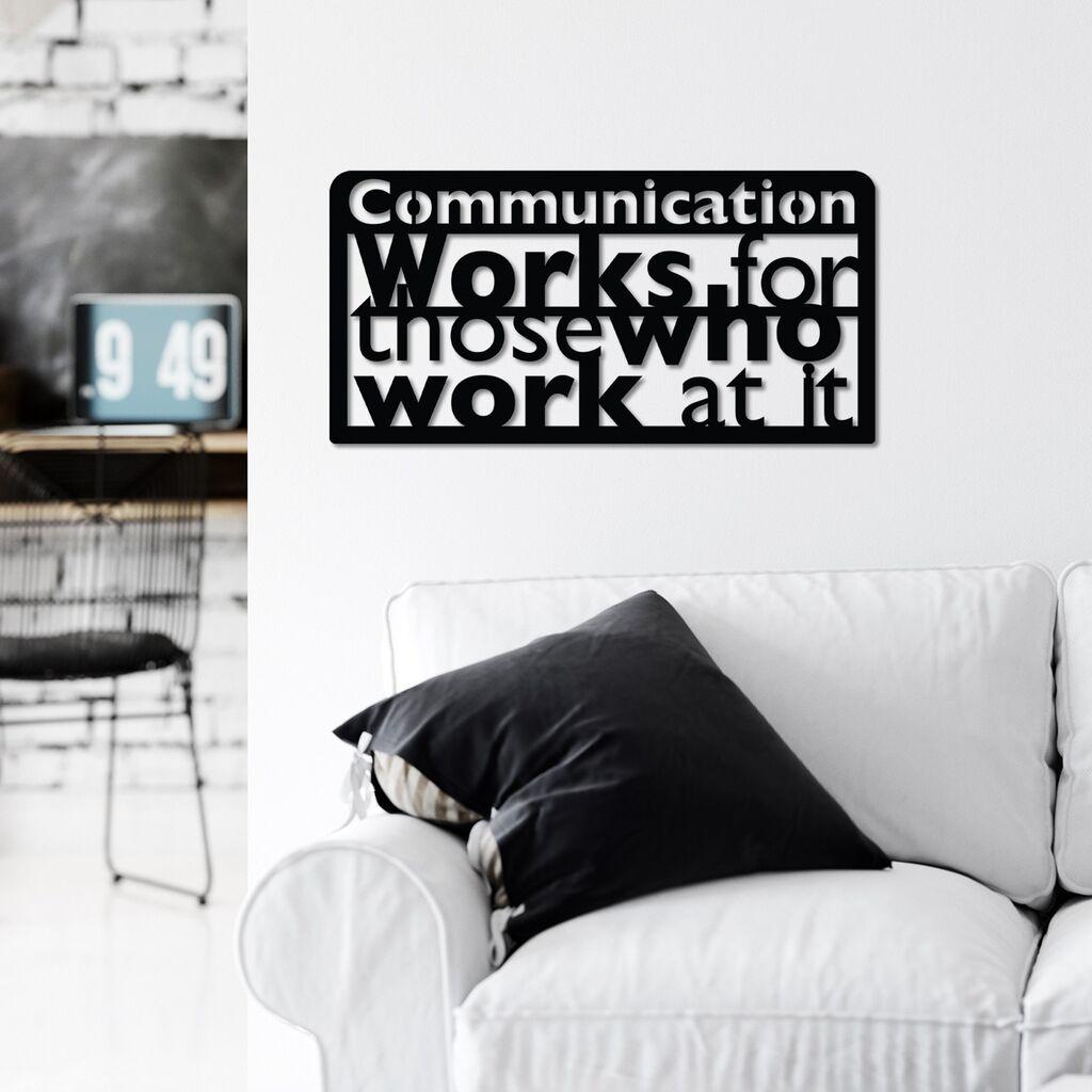 Wallity декорација за dzид комуникација, 58 x 30 см, црна