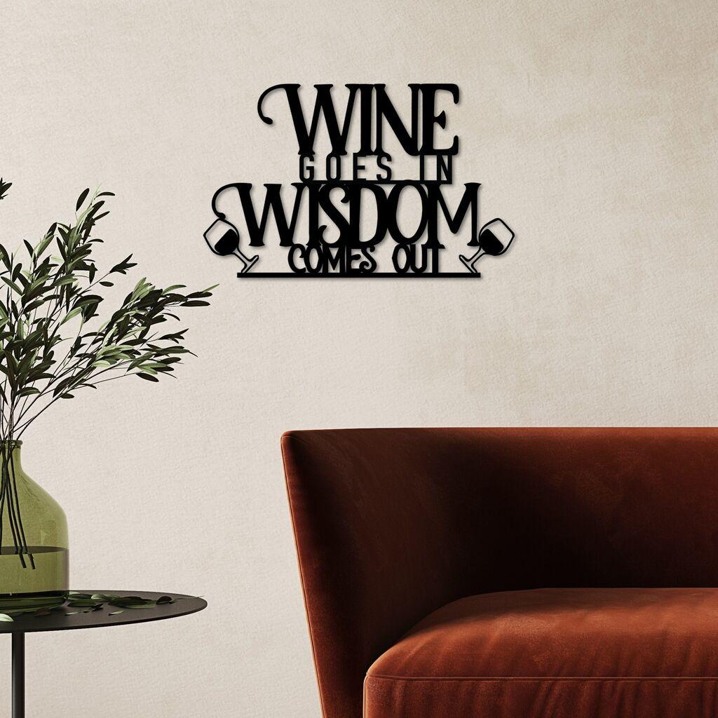 Wallity декорација за dzид Wine Wisdom, 55 x 34 см, црна