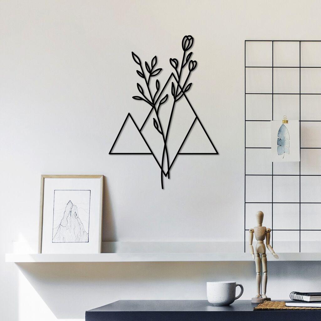 Wallity декорација за dzид Цвет - M, 50 x 35 см, црна