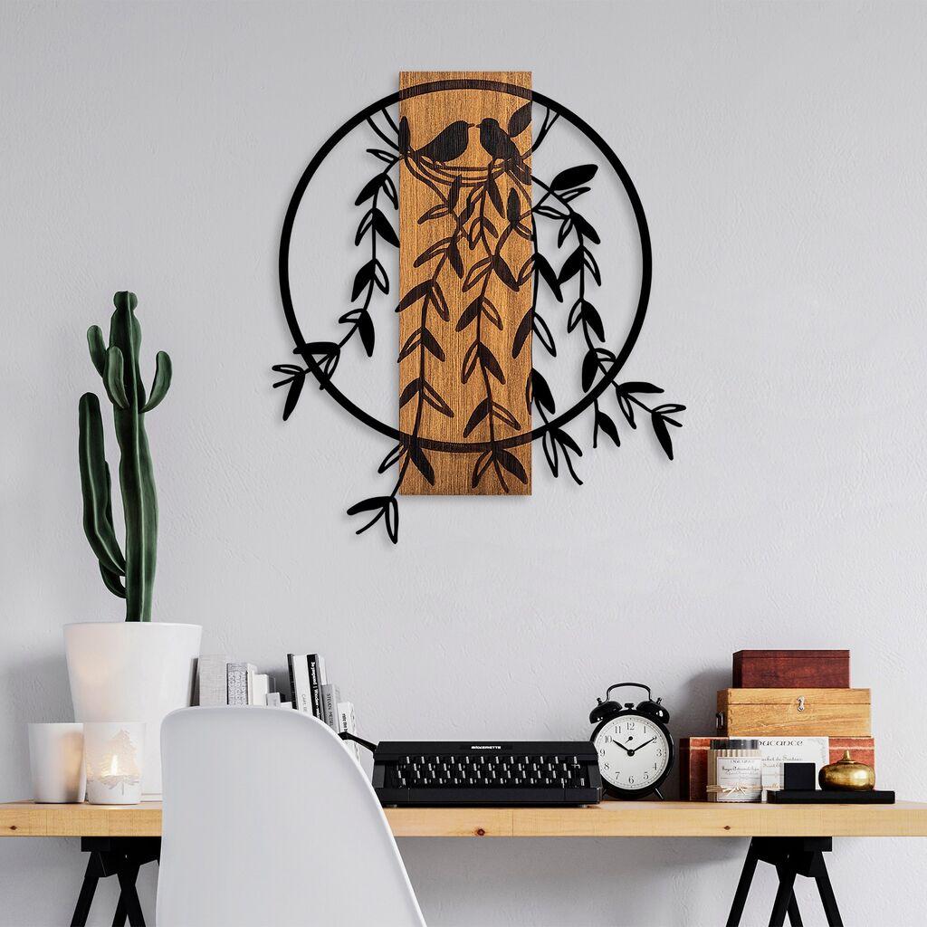 Wallity декорација за dzид Птичјо гнездо - 1,56 x 56 см, кафеава