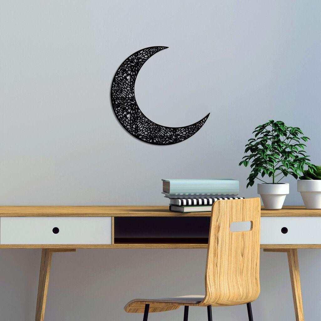 Wallity dzидна декорација „Полумесечина" 3, 49 x 49 см, црна